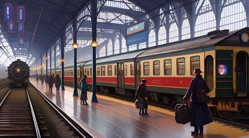 a journey by train composition