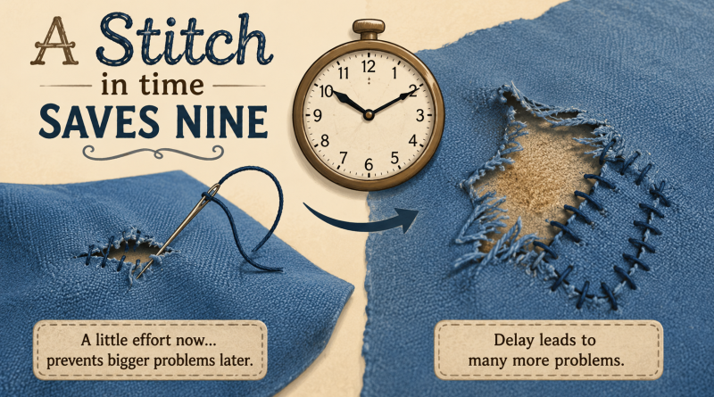 a stitch in time saves nine