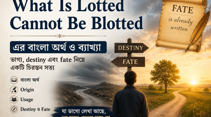what is lotted cannot be blotted